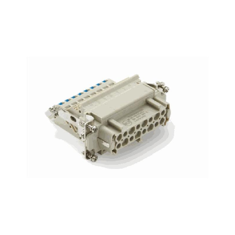 Insert HE, Quick Connection à ressort, femelle, 16 pin, 16A, Polycarbonate, 16B|32B 